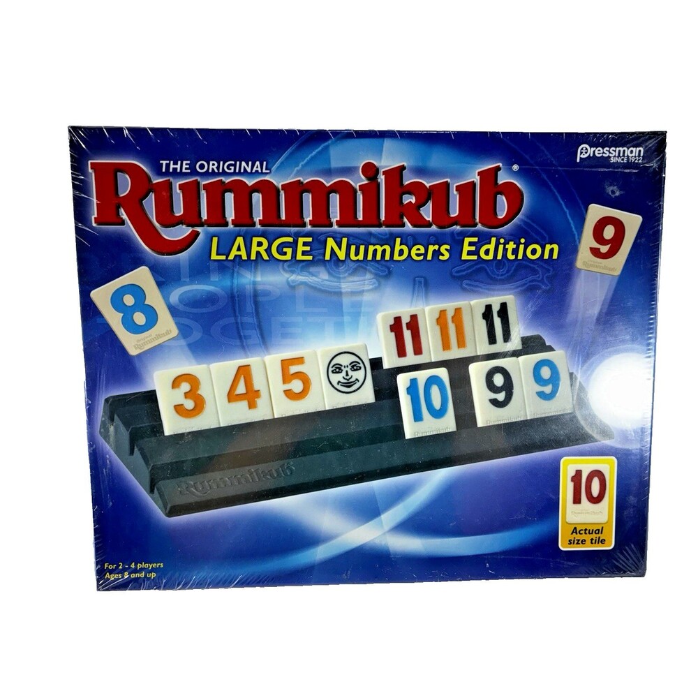 Rummikub Large Numbers Edition Rummy Tile 2017 Game Pressman New Factory Sealed